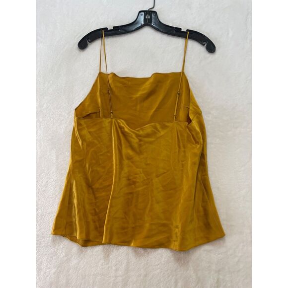 Dannijo Silk Camisole Tank Top Womens XL Marigold Yellow Bronze Charmeuse - Picture 8 of 13